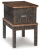 Stanah Chairside End Table with USB Ports & Outlets | Two-tone | Ancho: 40.0cm - Alto: 63.5cm - Prof: 60.7cm