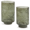 Clarkton Candle Holder Set (Set of 2) | Green | Ancho: 15.9cm - Alto: 25.7cm - Prof: 15.9cm