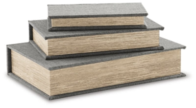 Jolina Box (Set of 3) | Gray | Ancho: 33.0cm - Alto: 7.1cm - Prof: 22.1cm