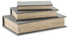 Jolina Box (Set of 3) | Gray | Ancho: 33.0cm - Alto: 7.1cm - Prof: 22.1cm