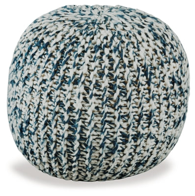 Latricia Pouf | Blue/White | Ancho: 431.8 - Alto: 406.4 - Prof : 431.8