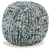 Latricia Pouf | Blue/White | Ancho: 431.8 - Alto: 406.4 - Prof : 431.8