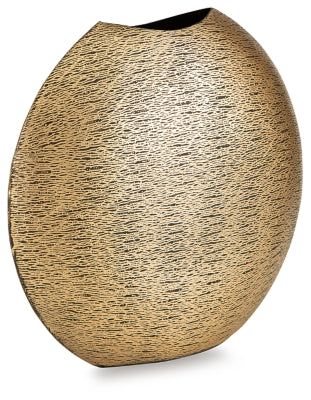 Iansboro Vase | Antique Gold Finish | Ancho: 32.1cm - Alto: 29.2cm - Prof: 12.1cm