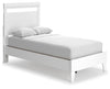 Flannia Twin Panel Platform Bed | White | Ancho: 1066.8 - Alto: 1295.4 - Prof : 1993.9