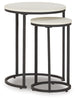 Briarsboro Accent Table (Set of 2) | White/Black | Ancho: 46.0cm - Alto: 58.1cm - Prof: 46.0cm