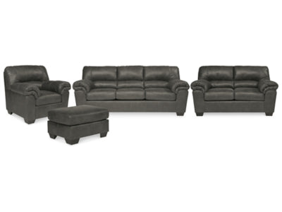 Bladen Sofa, Loveseat, Chair and Ottoman | Slate | Ancho: 0.0cm - Alto: 0.0cm - Prof: 0.0cm