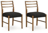 Steenlage Dining Chair | Black/Brown | Ancho: 50.8cm - Alto: 86.4cm - Prof: 59.7cm