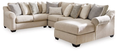 Carnaby 4 Piece Sectional with Chaise | Linen | Ancho: 335.3cm - Alto: 99.1cm - Prof: 264.2cm