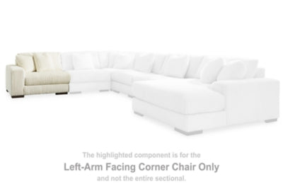 Lindyn Left-Arm Facing Corner Chair | Ivory | Ancho: 124.5cm - Alto: 96.5cm - Prof: 109.2cm