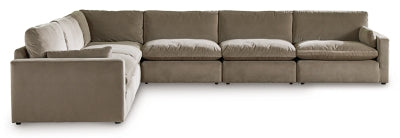 Sophie 6-Piece Sectional | Cocoa | Ancho: 424.2cm - Alto: 91.4cm - Prof: 322.6cm
