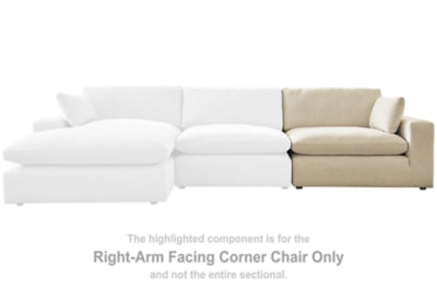 Elyza Right-Arm Facing Corner Chair | Linen | Ancho: 127.0cm - Alto: 88.9cm - Prof: 104.1cm
