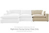 Elyza Right-Arm Facing Corner Chair | Linen | Ancho: 127.0cm - Alto: 88.9cm - Prof: 104.1cm