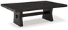 Galliden Coffee Table | Black | Ancho: 137.2cm - Alto: 46.4cm - Prof: 91.4cm