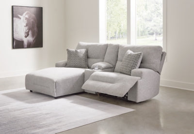 Sala Modular Reclinable Eléctrica Sofá con Chaise Acklen Place 3 Piezas