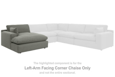 Elyza Left-Arm Facing Corner Chaise | Smoke | Ancho: 127.0cm - Alto: 88.9cm - Prof: 165.1cm