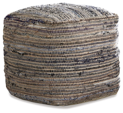 Absalom Pouf | Denim | Ancho: 40.6cm - Alto: 40.6cm - Prof: 40.6cm
