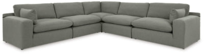 Elyza 5-Piece Sectional | Smoke | Ancho: 342.9cm - Alto: 91.4cm - Prof: 342.9cm