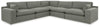 Elyza 5-Piece Sectional | Smoke | Ancho: 342.9cm - Alto: 91.4cm - Prof: 342.9cm