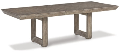 Langford Dining Extension Table | Light Grayish Brown | Ancho: 106.7cm - Alto: 76.2cm - Prof: 249.2cm