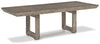 Langford Dining Extension Table | Light Grayish Brown | Ancho: 106.7cm - Alto: 76.2cm - Prof: 249.2cm