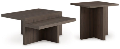 Zendex Table (Set of 2) | Brown | Ancho: 101.6cm - Alto: 48.9cm - Prof: 101.6cm