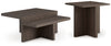 Zendex Table (Set of 2) | Brown | Ancho: 101.6cm - Alto: 48.9cm - Prof: 101.6cm