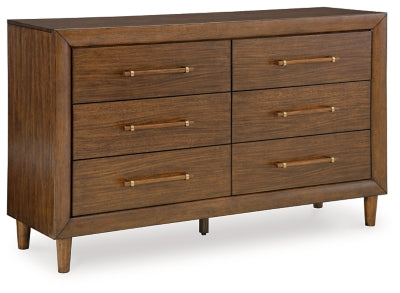 Lyncott Dresser | Brown | Ancho: 155.6cm - Alto: 95.2cm - Prof: 45.4cm