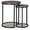 Briarsboro Accent Table (Set of 2) | Black/Gray | Ancho: 45.7cm - Alto: 58.4cm - Prof: 45.7cm
