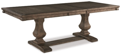 Johnelle Extension Dining Table | Gray | Ancho: 101.6cm - Alto: 76.8cm - Prof: 239.7cm
