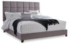 Dolante King Upholstered Bed | Gray | Ancho: 2082.8 - Alto: 1536.7 - Prof : 2216.15 + Base Cama King - Anc 192cm x Lar 200cm x Alt 12cm