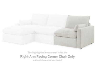 Gimma Right-Arm Facing Corner Chair | Gray | Ancho: 96.5cm - Alto: 91.4cm - Prof: 104.1cm