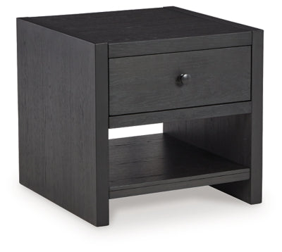 Foyland End Table | Black | Ancho: 60.7cm - Alto: 58.4cm - Prof: 60.7cm