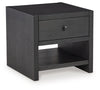 Foyland End Table | Black | Ancho: 60.7cm - Alto: 58.4cm - Prof: 60.7cm