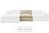 Elyza Armless Chair | Linen | Ancho: 101.6cm - Alto: 88.9cm - Prof: 104.1cm