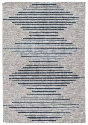 Alverno 7'10" x 10'2" Rug | White/Blue | Ancho: 2387.6 - Alto: 0.16 - Prof : 3098.8