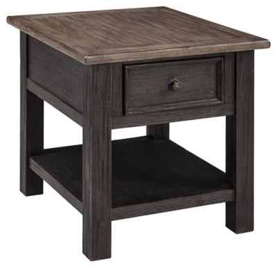 Tyler Creek End Table | Grayish Brown/Black | Ancho: 61.0cm - Alto: 63.8cm - Prof: 68.6cm