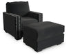 Gleston Chair and Ottoman | Onyx | Ancho: 0.0cm - Alto: 0.0cm - Prof: 0.0cm