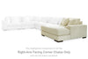 Lindyn Right-Arm Facing Corner Chaise | Ivory | Ancho: 129.5cm - Alto: 96.5cm - Prof: 177.8cm
