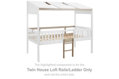 Wrenalyn Twin House Loft Rieles/Ladder