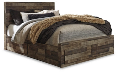 Cama con Paneles con 6 Cajones de Almacenamiento Derekson Queen Americana