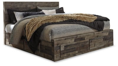 Cama con Paneles con 6 Cajones de Almacenamiento Derekson King Americana
