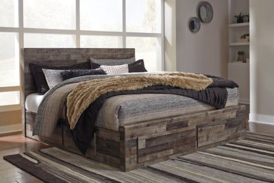 Cama con Paneles con 6 Cajones de Almacenamiento Derekson King Americana