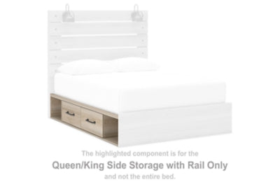 Senbry Queen Americana/King Americana Side Almacenamiento con Rail