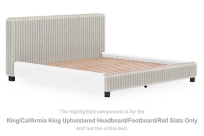 Birmonton King Americana/California King Upholstered Cabecero/Piecero/Listones Enrollables