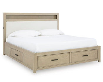 Calmoro King Americana/California King Piecero con Almacenamiento/Listones Enrollables