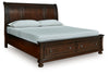 Cama Trineo Porter California King con Almacenamiento