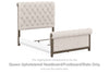 Hillcott Queen Americana Upholstered Cabecero/Piecero/Slats