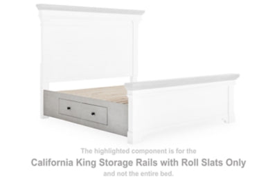 Havalance California King Almacenamiento Rieles con Listones Enrollables