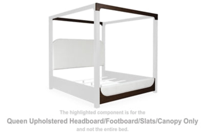 Breckington Queen Americana Upholstered Cabecero/Piecero/Slats/Canopy