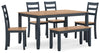 Gesthaven Dining Table con 4 Chairs y Banca (Juego de 6)